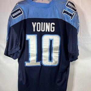 NFL Tennessee Titans Vince Young #10 Authentic‎ Reebok Jersey Size 56 Texas UT
